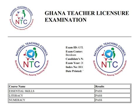 ntc exam result|gtle licence exam.